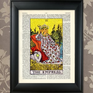 The Empress, Tarot Card Print, Tarot Card Poster, Tarot Print, Tarot art, Tarot wall art, Tarot Gift, Tarot Cards, Tarot Deck, Major Arcana