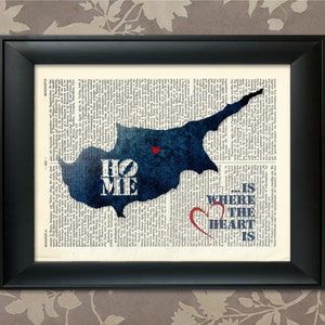 Cyprus Art Print, Cyprus Print, Cyprus Map Art, Cyprus Wall Art, Cyprus Poster, Cyprus Map Print, Cyprus Map, Cyprus Decor, Map of Cyprus