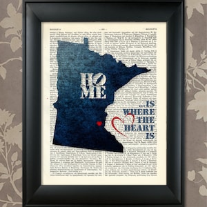 Minnesota Art Print, Minnesota Print, Minnesota Map Art, Minnesota Wall Art, Minnesota Pride, Minnesota Map Print, Minnesota Map, Minnesota