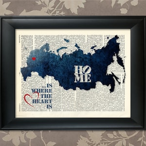 Russia Art Print, Russia Print, Russia Map Art, Russia Wall Art, Russia Poster, Russia Map Print, Russia Map, Russia Decor, Map of Russia