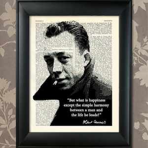 Albert Camus Quote, Albert Camus print, Albert Camus poster, Albert Camus gift, Albert Camus Art, French writer, French Philosopher, Author