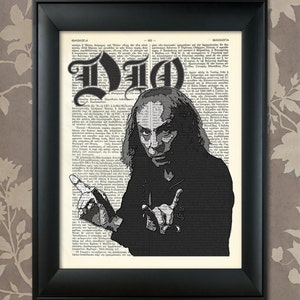 Dio, Music Icon / Dio print, Ronnie James Dio, Dio art, Dio poster,  Dio gift, Dio wall art, Dio decor, Dio Metal