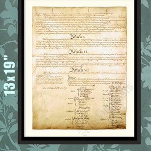 US Verfassung, 4. Seite, Verfassung Print, Verfassung Kunst, Verfassung Dekor, historische Kunst, historisches Dekor, Geschenk