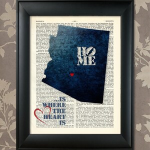 Arizona Art Print, Arizona Print, Arizona Map Art, Arizona Wall Art, Arizona Pride, Arizona Map Print, Arizona Map, State of Arizona