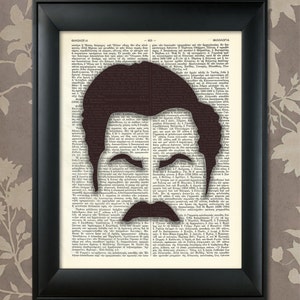 Ron Swanson print, Ron Swanson poster, Ron Swanson art, Ron Swanson decor, Ron Swanson gift, Parks and Recreation,  Nick Offerman