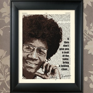 Shirley Chisholm, Quote, Chisholm Print, Shirley Chisholm Art, Black History, Activist, Politician, African American Art, Black Lives Matter