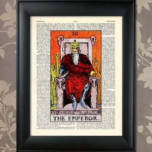 The Emperor, Tarot Card Print, Tarot Card Poster, Tarot Print, Tarot art, Tarot wall art, Tarot Gift, Tarot Cards, Tarot Deck, Major Arcana