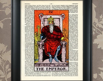 The Emperor, Tarot Card Print, Tarot Card Poster, Tarot Print, Tarot art, Tarot wall art, Tarot Gift, Tarot Cards, Tarot Deck, Major Arcana