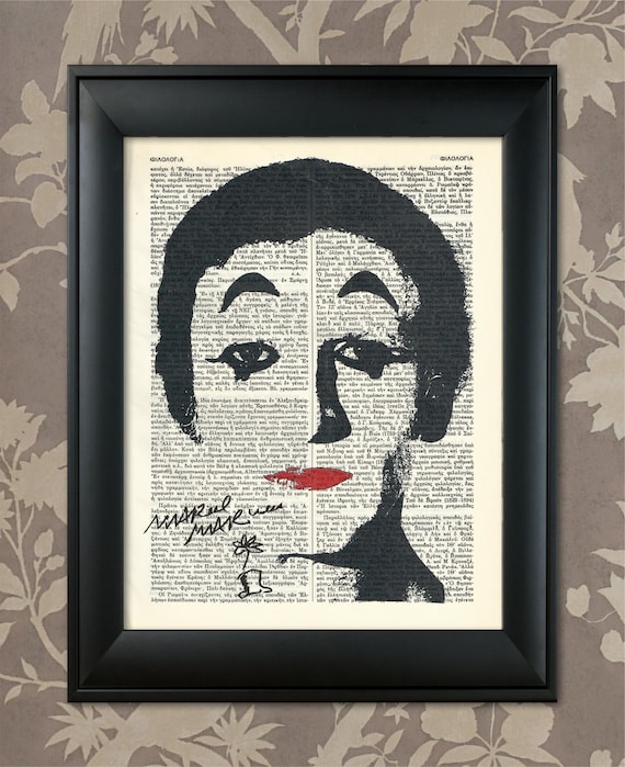Marcel Marceau, Bip the Clown, Marcel Marceau Print, Marceau