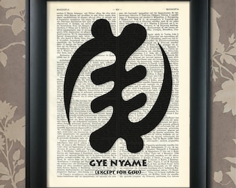 ADINKRA Symbol 1, "Gye Nyame", Adinkra Symbol Print, Adinkra Symbol Art, Adinkra, Black History,African Art,Ghana Print, Black Lives Matter