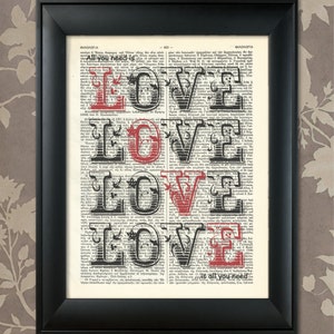 LOVE, Is All you need, Love Print, Love Poster, Love Art, Love Gift, Love Wall Art, Love Decor, All you need is Love, Valentine, Typografie