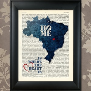 Impresión de arte de Brasil, impresión de Brasil, arte de mapa de Brasil, arte de pared de Brasil, orgullo de Brasil, impresión de mapa de Brasil, mapa de Brasil, decoración de Brasil, mapa de Brasil