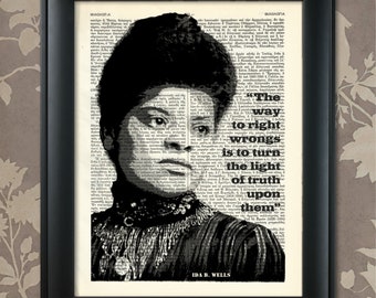 Ida B Wells Quote, Ida B Wells Print, Ida B Wells Art, Black History, Activist,African American Art, Black Power, Black Lives Matter, Resist