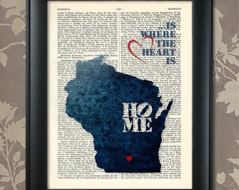 Wisconsin Art Print, Wisconsin Print, Wisconsin Map Art, Wisconsin Wall Art, Wisconsin Pride, Wisconsin Map Print, Wisconsin Map, Wisconsin