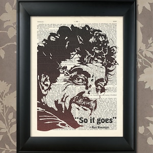 Kurt Vonnegut, diciendo, impresión de Vonnegut, cartel de Vonnegut, arte de Kurt Vonnegut, arte de pared de Vonnegut, cita de Vonnegut, escritor, filósofo