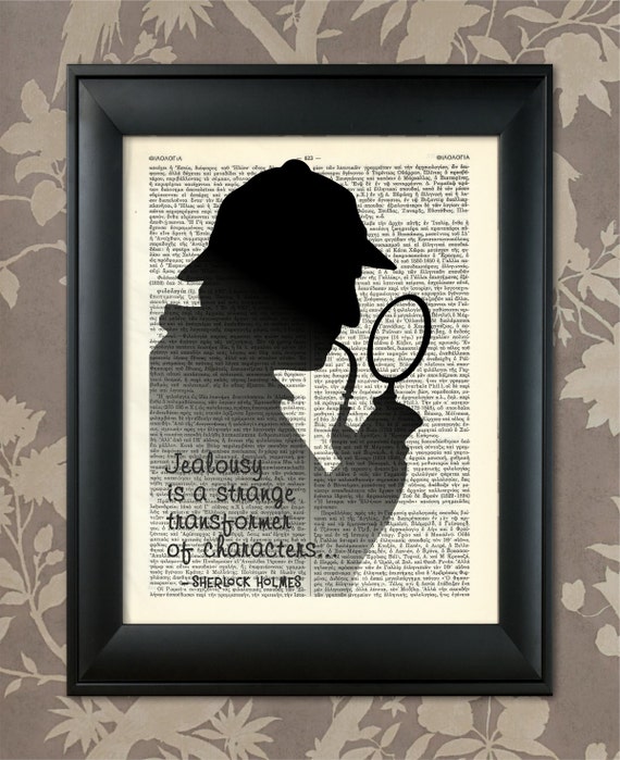 Sherlock Holmes Impression Aquarelle a4 Wall Art Photo Cadeau 15 sans cadre