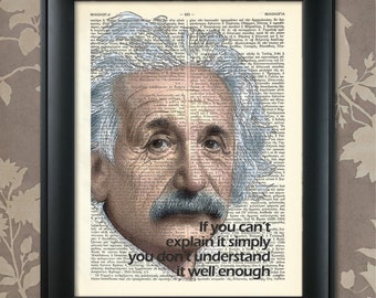 Einstein Print, Einstein Quote, Einstein Poster, Einstein art, Einstein wall art, Einstein Decor, Albert Einstein, Scientist, Relativity