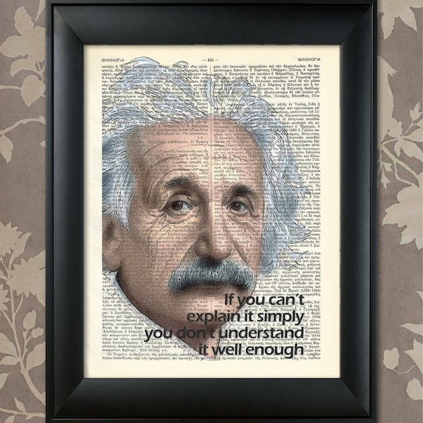 Einstein Print, Einstein Quote, Einstein Poster, Einstein art, Einstein wall art, Einstein Decor, Albert Einstein, Scientist, Relativity