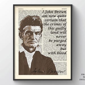 John Brown Quote, John Brown Poster, John Brown Art, Black History, African American Art, BLM, African American Poster
