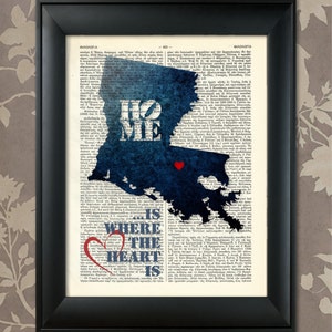 Louisiana Art Print, Louisiana Print, Louisiana Map Art, Louisiana Wall Art, Louisiana Pride, Louisiana Map Print, Louisiana Map, Louisiana