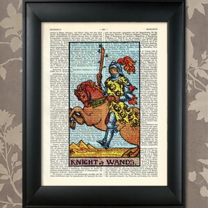 Knight of Wands, Tarot Card Print, Tarot Card Poster, Tarot Print, Tarot art, Tarot wall art,Tarot Gift,Tarot Cards,Tarot Deck, Minor Arcana