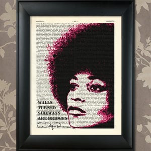 Angela Davis Quote, Angela Davis Print, Angela Davis Art, Black History, Activist,African American Art, Black Power Print,Black Lives Matter image 1