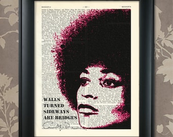Angela Davis Quote, Angela Davis Print, Angela Davis Art, Black History, Activist,African American Art, Black Power Print,Black Lives Matter