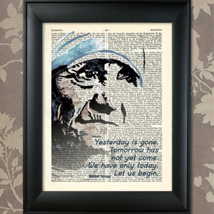 Mother Teresa, Quote, Mother Teresa print, Mother Teresa Art, Mother Teresa Poster, Mother Teresa Gift, Mother Teresa Decor, Missionary Nun