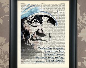 Mother Teresa, Quote, Mother Teresa print, Mother Teresa Art, Mother Teresa Poster, Mother Teresa Gift, Mother Teresa Decor, Missionary Nun
