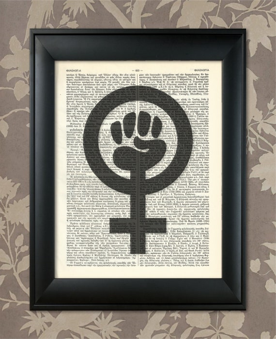 Feminist Symbol, Feminist Print, Feminist poster, Feminist Art, Feminist Gift, Feminism Art, Feminism Print, College Dorm Art, Office Print