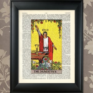 The Magician, Tarot Card Print, Tarot Card Poster, Tarot Print, Tarot art, Tarot wall art, Tarot Gift, Tarot Cards, Tarot Deck, Major Arcana