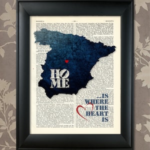 Spain Art Print, Spain Print, Spain Map Art, Spain Wall Art, Spain Pride, Spain Map Print, Spain Map, Spain Decor, Spain Gift, Map of Spain