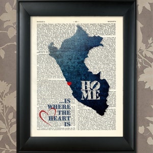 Peru Art Print, Peru Print, Peru Map Art, Peru Wall Art, Peru Pride, Peru Map Print, Peru Map, Peru Decor, Peru Gift, Map of Peru, Peruvian