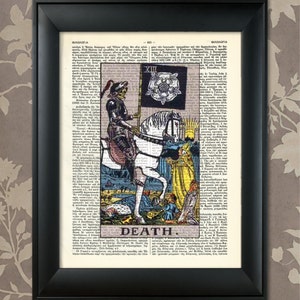 Death, Tarot Card Print, Tarot Card Poster, Tarot Print, Tarot art, Tarot wall art, Tarot Gift, Tarot Cards, Tarot Deck, Major Arcana