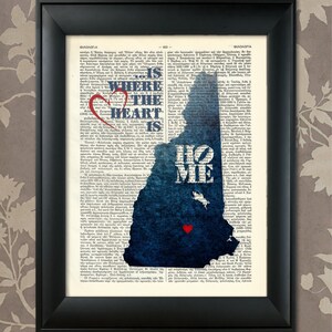 New Hampshire Map, New Hampshire Print, New Hampshire Art, New Hampshire Poster, New Hampshire Pride,Map of New Hampshire,New Hampshire Gift