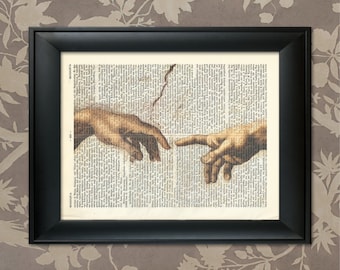 Michelangelo, The Creation of Adam, Sistine Chapel, The Vatican, Renaissance Decor, Renaissance Art, Renaissance Print, Renaissance poster
