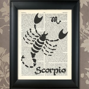 Scorpio Zodiac Print, Scorpio Poster, Scorpio Print, Scorpio art, Scorpio wall art, Scorpio Gift, Scorpio Present, Scorpio Birthday