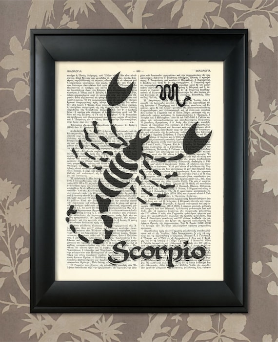 Scorpio Zodiac Print, Scorpio Poster, Scorpio Print, Scorpio art, Scorpio wall art, Scorpio Gift, Scorpio Present, Scorpio Birthday