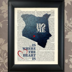 Kenya Art Print, Kenya Print, Kenya Map Art, Kenya Wall Art, Kenya Pride, Kenya Map Print, Kenya Map, Kenya Decor, Kenya Gift, Kenyan