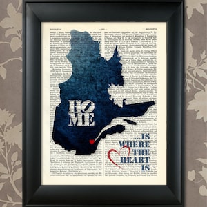 Québec Art Print, Québec Print, Québec Map Art, Québec Wall Art, Québec Poster, Québec Map Print, Québec Map, Québec Decor, Map of Québec