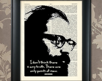 Allen Ginsberg Quote, Allen Ginsberg print, Ginsberg Poster, Allen Ginsberg art, Ginsberg quote, Ginsberg Wall Art, Poet, Beat generation