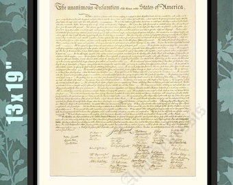 アメリカ独立宣言、1776 年 7 月 4 日、独立記念版画、歴史的版画