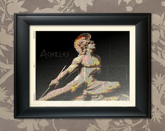 Mort d'Achille, héros homérique, héros de la Grèce antique, impression d'Achille, Art d'Achille, Art mural d'Achille, cadeau d'Achille, Iliade, Homère, Grèce antique