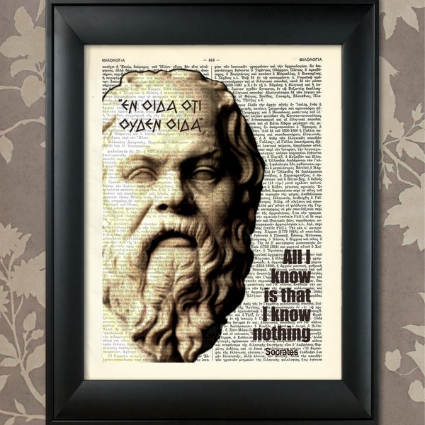Socrates, Philosophical Quote, Philosophy Print, Greek Philosophy, Great Philosophers, Socrates Print, Ancient Greek Wisdom, Ancient Greece