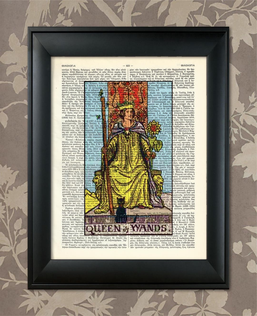Queen of Wands, Tarot Card Print, Tarot Card Poster, Tarot Print, Tarot ...