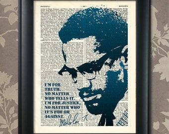 Malcom X Quote, Malcom X Print, Malcom X Art, Malcom X Poster, Black History, African American Art, Black Power Print, Black Lives Matter