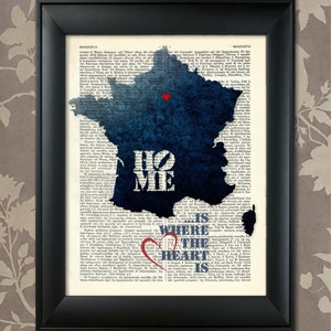 Frankreich Kunstdruck, Frankreich Kunstdruck, Frankreich Karte Kunst, Frankreich Wandkunst, Frankreich Poster, Frankreich Karte Drucken, Frankreich Karte, französisches Dekor, Karte von Frankreich
