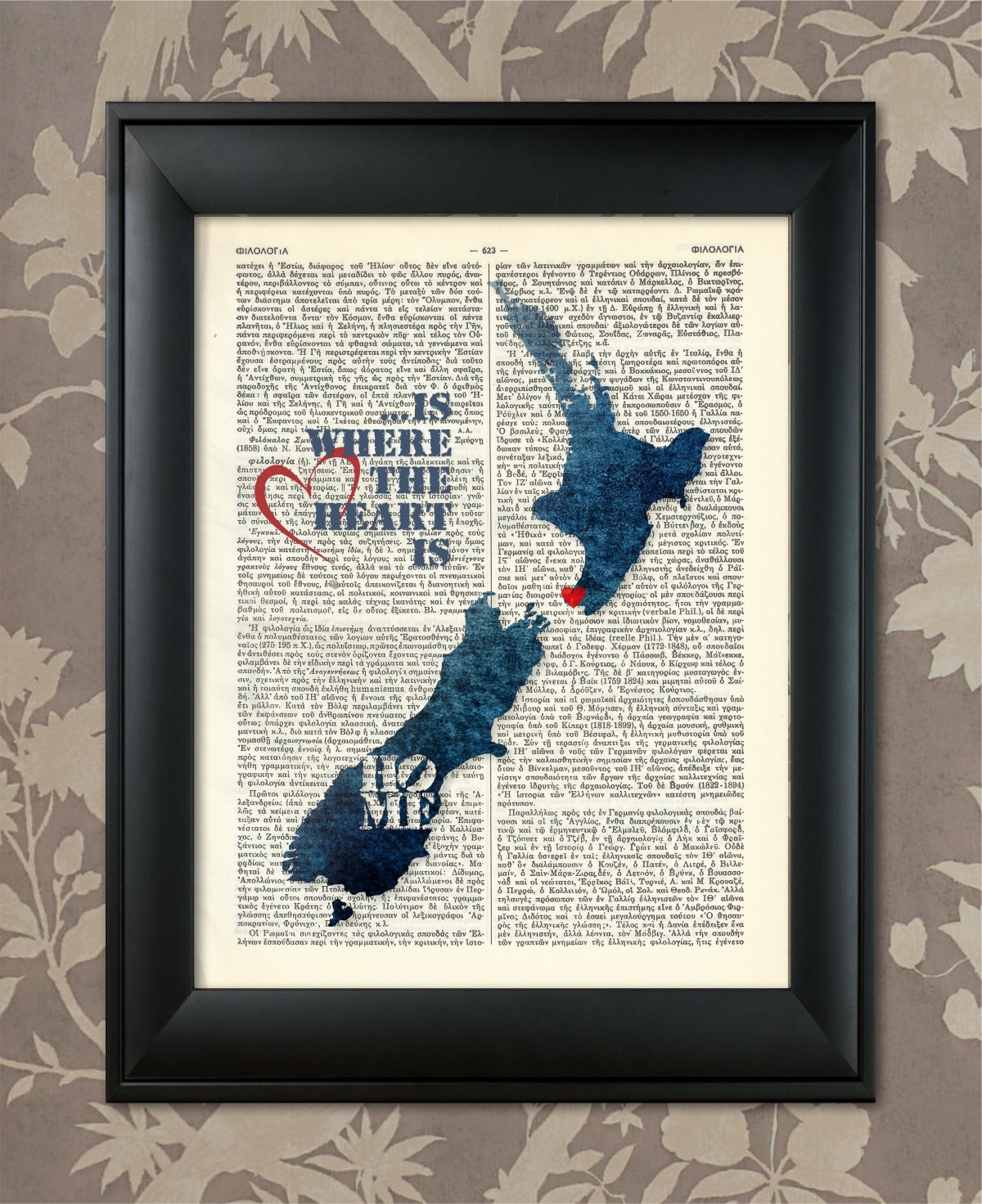 New Zealand Artprint New Zealand Print New Zealand Map Art Etsy