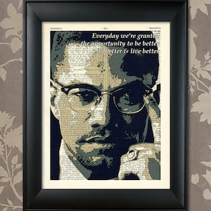 Malcom X, Malcom X Print, Malcom X Art, Malcom X Poster, Black History, African American Art, Black Power Print, Black Lives Matter, BLM