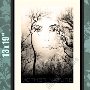 Mother Nature, Mother Nature Print, Mother Nature Art, Mother Nature Poster, Mother Nature Decor, Nature Wall Art, Forest Print, Forest Art
